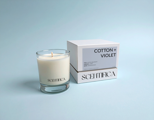 Cotton + Violet Soy Candle