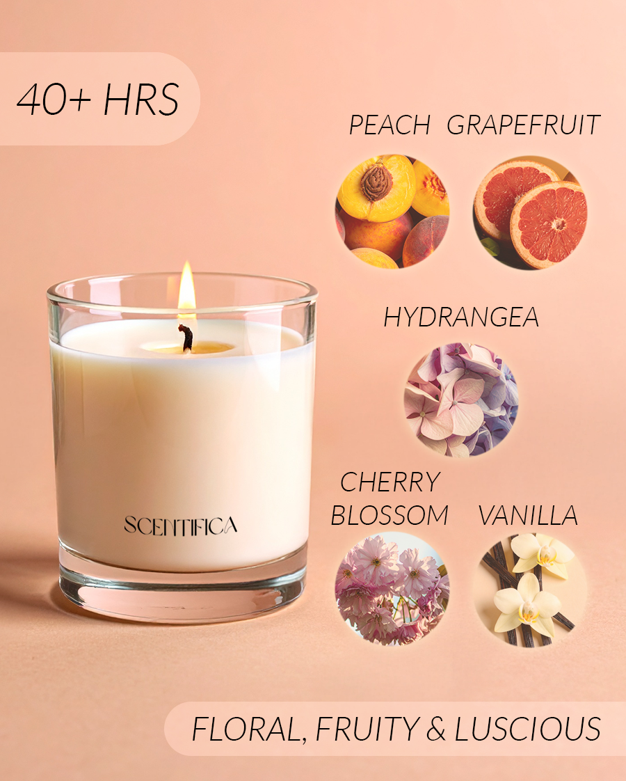 Peach + Hydrangea Soy Candle