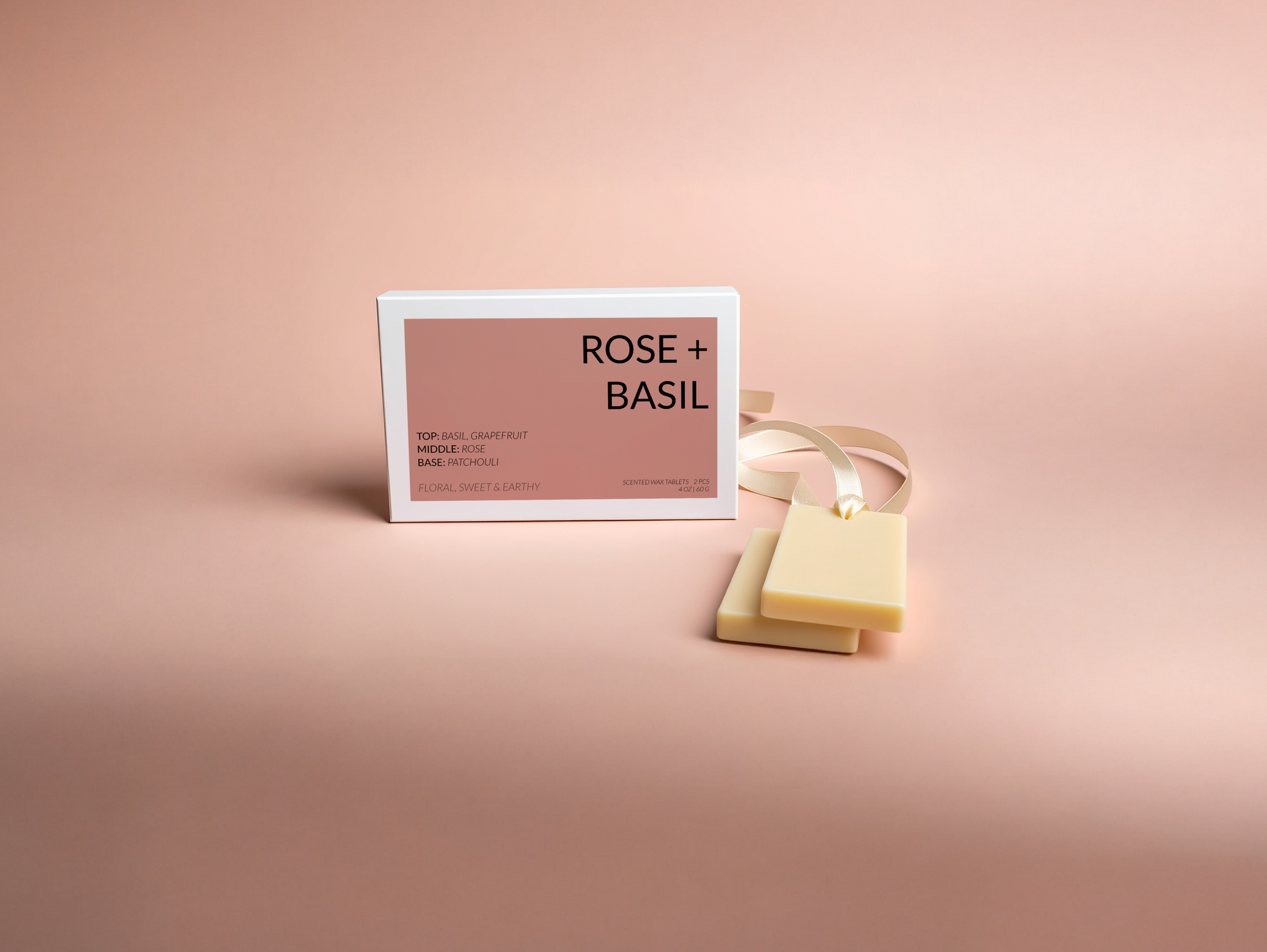 Rose + Basil Coconut Soy Wax Closet Fresheners