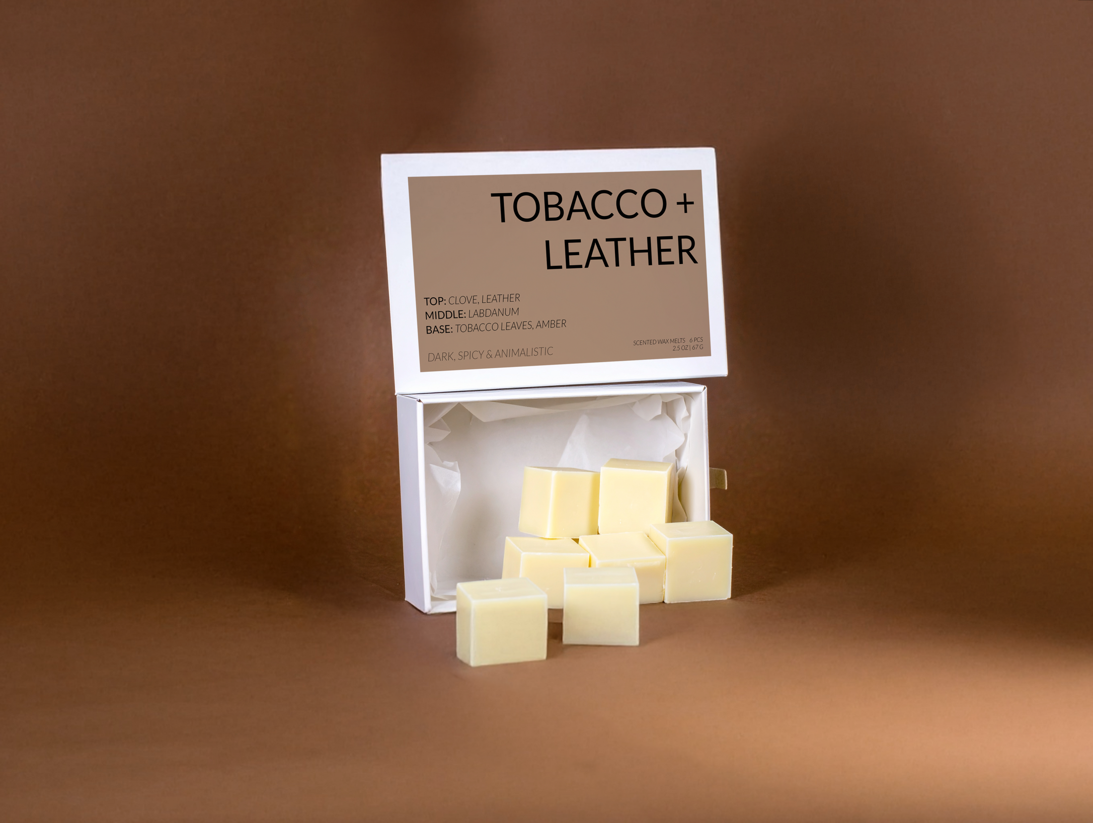 Tobacco + Leather Coconut Soy Wax Melts